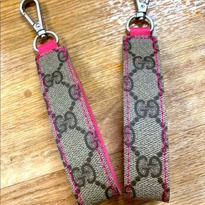 Custom Gucci Pink Keychain